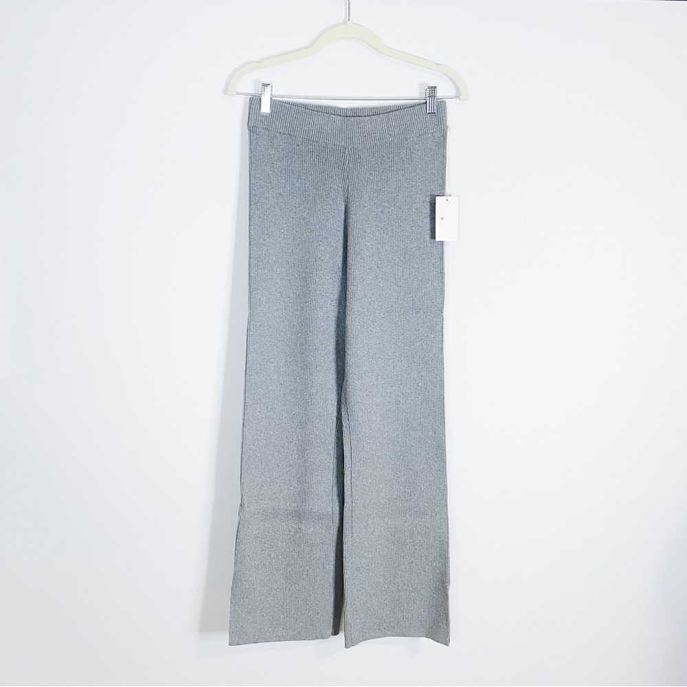 Good American - Grey Ribbed Pants - Picture 3 of 5